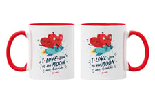 Valentines Mug Love You to The Moon and Back Cup Mug. Gift for Him Or Her and The You Love Husband Wife Girlfriend Boyfriend