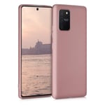 kwmobile TPU Case Compatible with Samsung Galaxy S10 Lite - Case Soft Slim Smooth Flexible Protective Phone Cover - Metallic Rose Gold