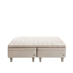 DUX - Dux 30 resårbotten medium 180x200 cm/ Top Pad Plus Bäddmadrass/ Konisk läder oatmeal  20 cm - Ramsängar - Beige