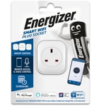 Energizer Smart WiFi Plug Socket - UK 3 Pin Format - Alexa Google Siri