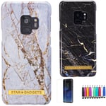 Samsung Galaxy S9 - Skal / Skydd / Marmor Svart