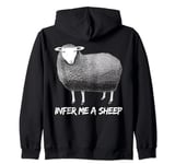 Artificial Intelligence AI Drawing Infer Me A Sheep Zip Hoodie