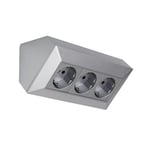 Hörnbox 3-vägs komplett Silver / Alu