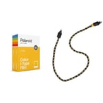 Polaroid 6009 Color Film for i-Type - Double Pack, 8.8 cm X 10.7 cm & 6042 Camera Strap Round - Rainbow