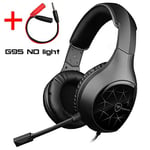 Gaming Headset Headphones with Microphone Light Surround Sound Bass Earphones For PS4 Xbox One Professional Gamer PC Laptop G95 NO light