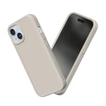 RHINOSHIELD coque compatible avec [iPhone 15] | SolidSuit - coque fine avec technologie d'absorption des chocs et finition premium mate - Beige coquillage