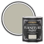 Rust-Oleum Grey Furniture Paint in Gloss Finish - Oyster 750ml