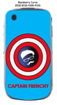 Onozo Coque Blackberry Curve 8520 8530 9300 9330 Design Captain Frenchy Fond Bleu