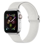 Elastiskt Nylonarmband Apple Watch Series 1-3 38mm Vit