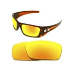 NEW POLARIZED CUSTOM FIRE RED LENS FOR OAKLEY FUEL CELL SUNGLASSES