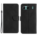 SKALO OnePlus Nord 4 Embossed Plånboksfodral i PU-Läder - Svart Svart