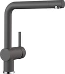 BLANCO LINUS – Modern Kitchen Mixer Tap with High Spout – High Pressure – Grey – 518814