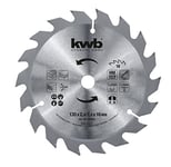 kwb Circular Saw Blade 130 x 16 mm Quick Cut Medium Grade Suitable for Soft and Hardwood, Carpenter Boards and Chipboard