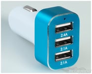 USB Adapter för Cigguttag, Tripple Blue