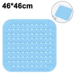 Duschmatta, 46*46cm Halksäker Duschinsats Antibakteriell Badmatta, Dusch Halksäker Matta Med Sugkoppar, Maskintvättbar Badkarmatta Blue