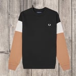 Fred Perry Woven Colourblock Sweatshirt Jumper Classic M1639 Size Large (E)
