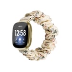 Chofit Straps Compatible with Fitbit Versa 3 Strap, Scrunchies Band Chiffon Satin Wristband Women Bracelet for Fitbit Sense/Versa 3 Smartwatch (Small, Honeysuckle)