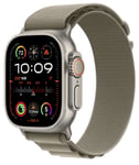 Watch Ultra 2 49mm Titanium Case with Olive Alpine Loop - Large