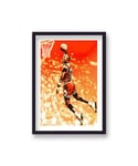 Gallery Print & Art Michael Jordan Pop Art 2 - Black Wood - One Size