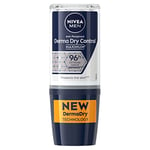 NIVEA MEN Derma Control 96 h Déodorant bille (1 x 50 ml), Déodorant homme contre la transpiration excessive et les odeurs, Roll-on à la formule brevetée