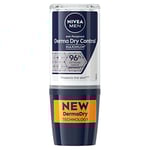 NIVEA MEN Derma Control 96 h Déodorant bille (1 x 50 ml), Déodorant homme contre la transpiration excessive et les odeurs, Roll-on à la formule brevetée