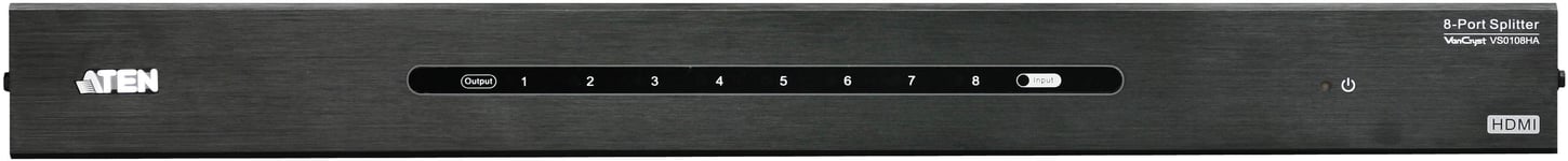 ATEN 8-ports HDMI-splitter, en till åtta skärmar, UHD, 1080p, 3D, sv