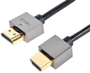 AV STAR High Speed 4K HDMI Lead with Ethernet, Male to Male, Slim Cable 4m Black