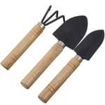 upain Mini Garden Tools Set 3 Pieces Gardening Hand Kits Shovel Rake Spade for Small Flower Plants