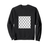 BLACK AND WHITE QUATREFOIL - MOROCCAN GEOMETRIC DOMES Sweatshirt