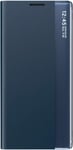 Smart View Coque Pour Samsung Galaxy S21 Ultra S30 Ultra Prime Étui Housse À Rabat Avec Clear Afficher Fenêtre Elégant Miroir Flip Etui Case Cover Avec Support Pliable Bleu Marin