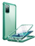 i-Blason Ares Series Dual Layer Rugged Clear Bumper Case with Built-in Screen Protector for Samsung Galaxy S20 FE 5G Case (2020 Release), Mint Green