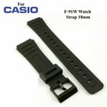 Replacement Strap For Casio 18mm Watch  Fits F91 F94 F105 Black FREE P&P