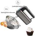 ZRSH Electric Hand Mixer, 5 Speed Turbo Function Stainless Steel Silver 500W, 2 Beaters 2 Dough Hooks