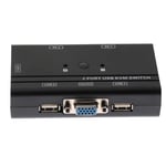 #N/A USB KVM Switch Box With USB VGA Cables For PC Monitor /