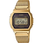 Casio Men Digital Quartz Watch with Stainless Steel Strap Gold