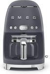 Smeg DCF02GRUK Drip Coffee Machine, Auto-Start Mode, Reuseable Filter, Digital D