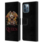 Head Case Designs Officially Licensed Queen Crest Key Art Leather Book Wallet Case Cover Compatible With Apple iPhone 12 Pro Max