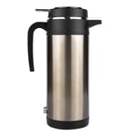 Jadeshay Heat Kettle - Stainless Steel Electric In-car Kettle Travel Thermoses Heating Water Bottle 1200ML 12V/24V (Edition : 12V)