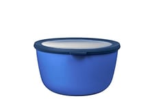 Mepal – Multi Bowl Cirqula Round – Food Storage Container with Lid - Suitable as Airtight Storage Box for The Fridge & Freezer, Microwave Container & Servable Dish – 3000 ml – Vivid Blue