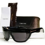 Authentic TOM FORD Mens Sunglasses Unisex Glossy Black Sedgewick TF402 01A 30676