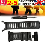 Replacement Watch Strap Rubber Band for SUUNTO Ambit 1 2 3 Rubber 15 Holes UK