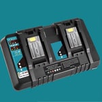 For Makita DC18RD 18V LI-Ion Twin Double Port Rapid Dual Port Battery Charger