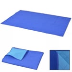 vidaXL Picknickfilt blå och ljusblå 100x150 cm 131580