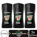 Lynx Africa 12-H Refreshing Fragrance Shower Gel Body Wash for Men, 3x225ml