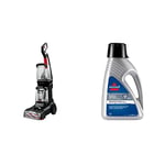 BISSELL PowerClean 2X | Powerful Carpet Cleaner | 3112E, Charcoal Gray/Mambo Red & Wash & Protect Pro Formula | For Use with All Leading Upright Carpet Cleaners | With StainProtect | 1089N