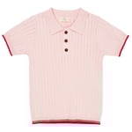 Copenhagen Colors GOTS Ribbstickad Pikétröja Ballerina Berry | Rosa | 98 cm