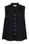 Freequent Ally Ärmlös Blus Dam Black