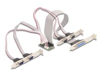 Delock - Parallellt/Seriellt Kort - Pci Express 1.2 Helt Minikort Låg Profil - Rs-232 X 4 + Ieee 1284 X 1
