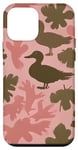 Coque pour iPhone 12 mini Motif arbre de chêne camouflage rose tendance