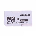 Double Adaptateur CR-5400 carte mémoire micro SD vers Memory Stick PRO Duo - Blanc (compatible PSP) - Straße Tech ®